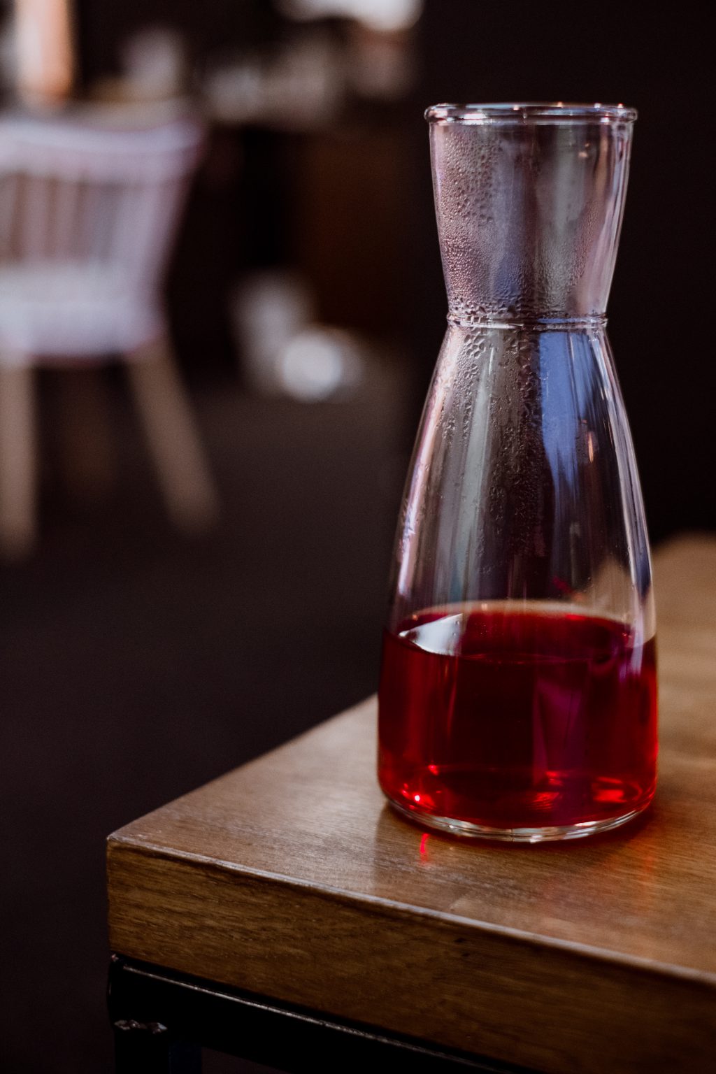 Fruit tea in a glass tea pot - free stock photo