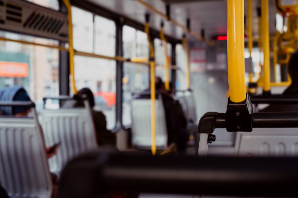 Inside of a tram - free stock photo