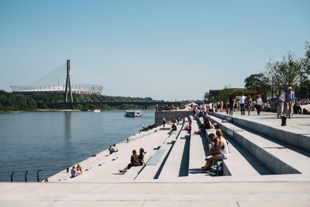 Promenade at the river - free stock photo