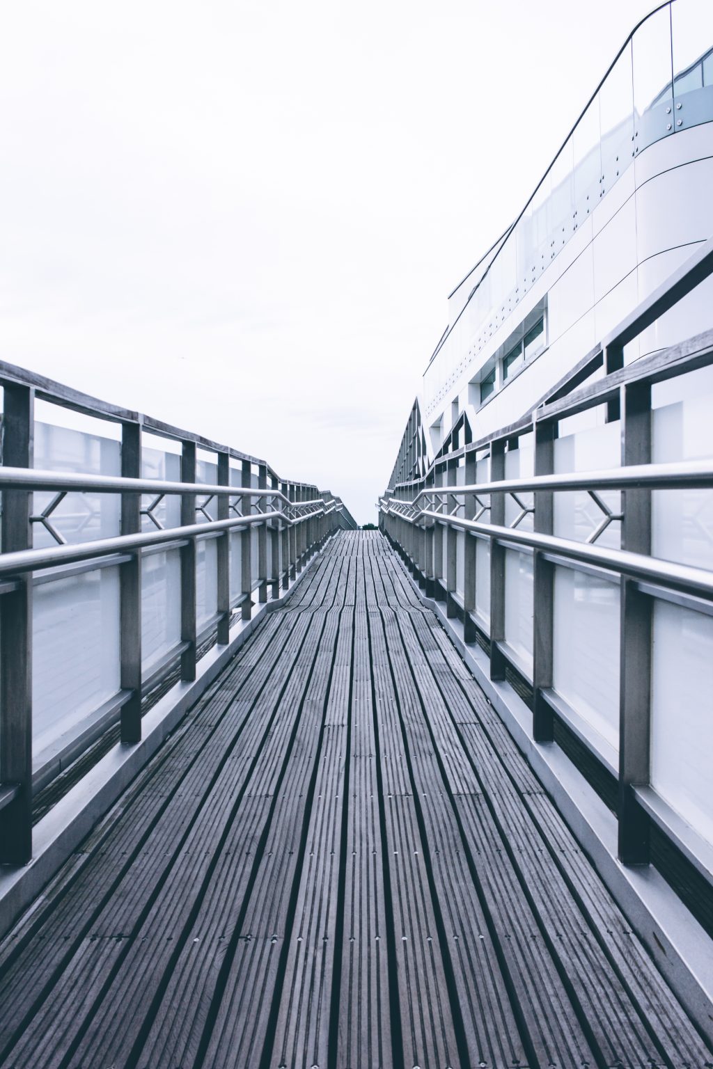 Pedestrian overpass at the harbor 2 - free stock photo