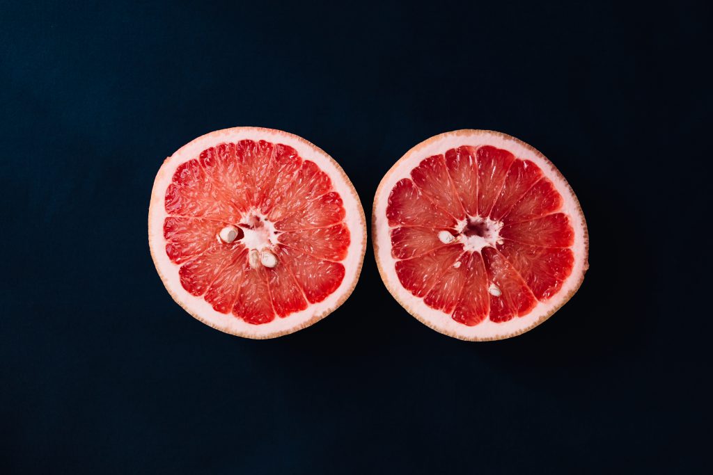 Grapefruits cut in half 3 - free stock photo