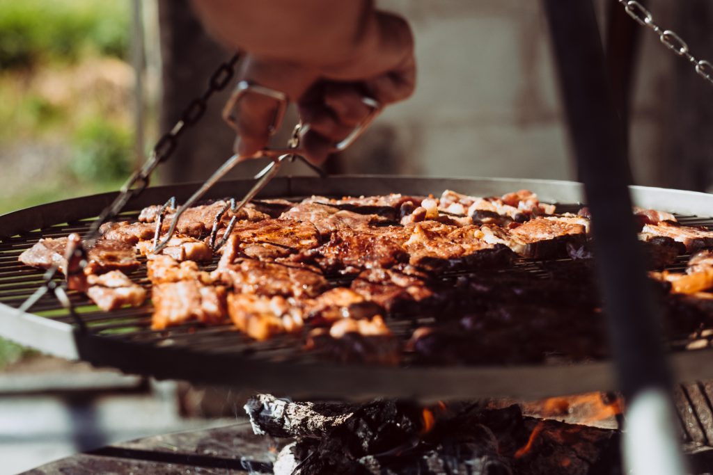 Pork and bacon on the grill 2 - free stock photo