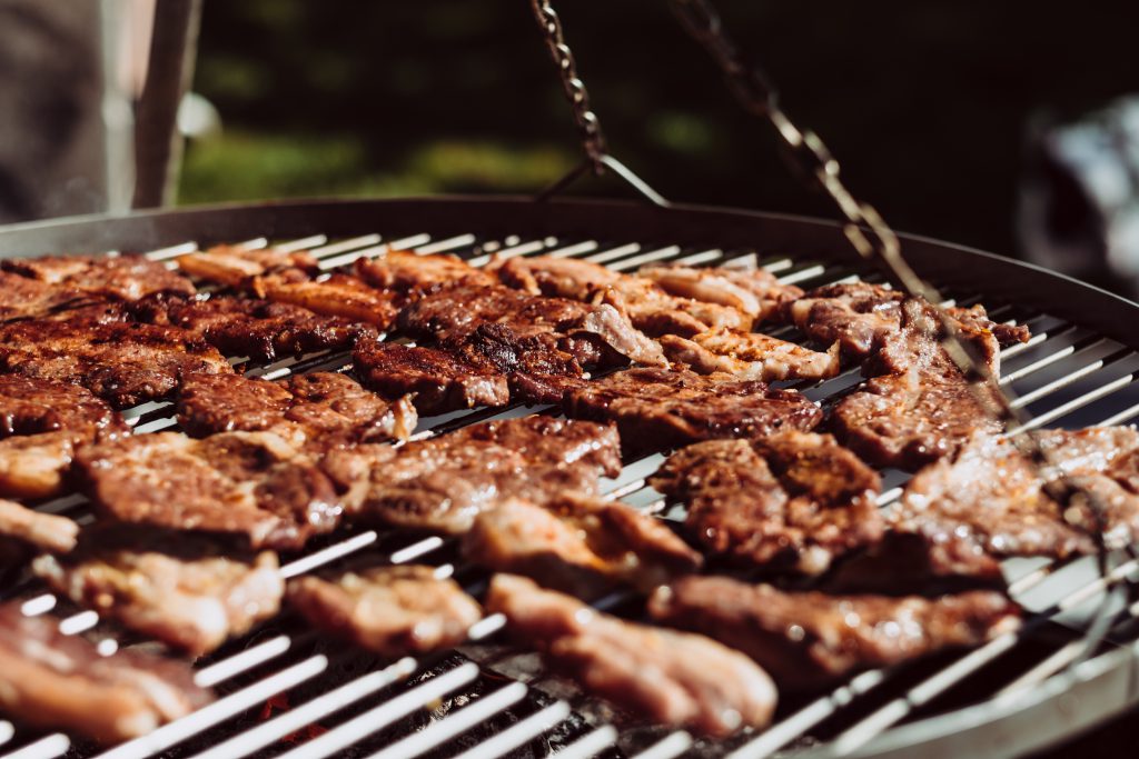 Pork and bacon on the grill 6 - free stock photo