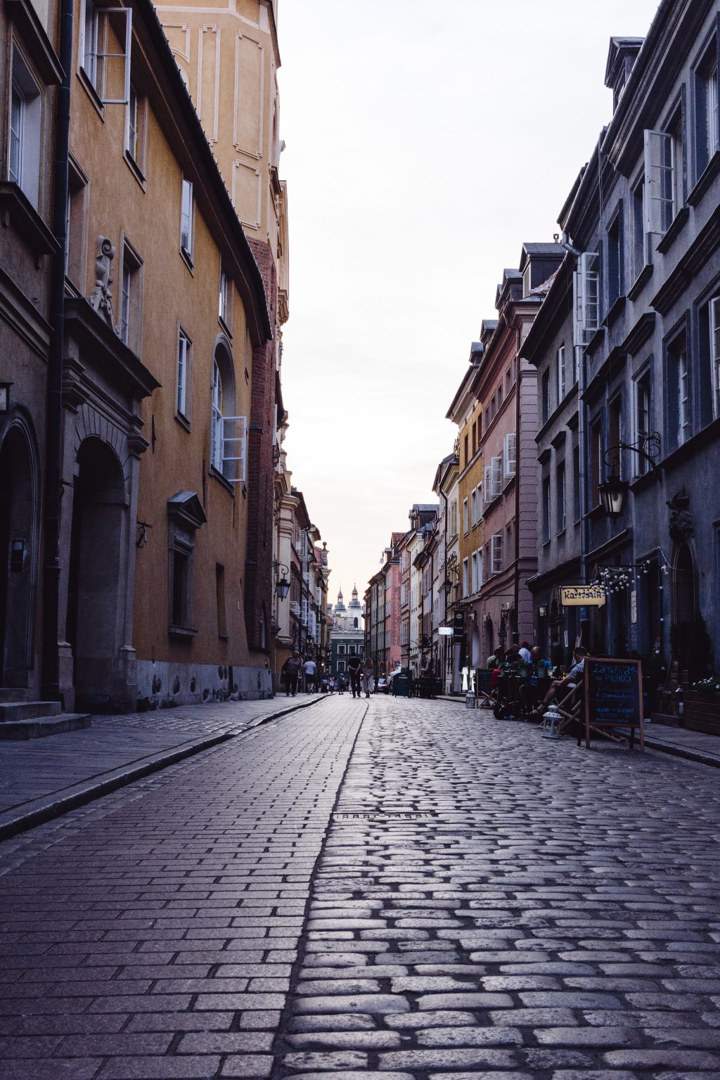 Old Town street in the late afternoon - free stock photo