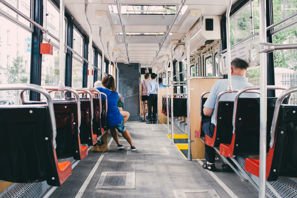 Inside of a tram 2 - free stock photo
