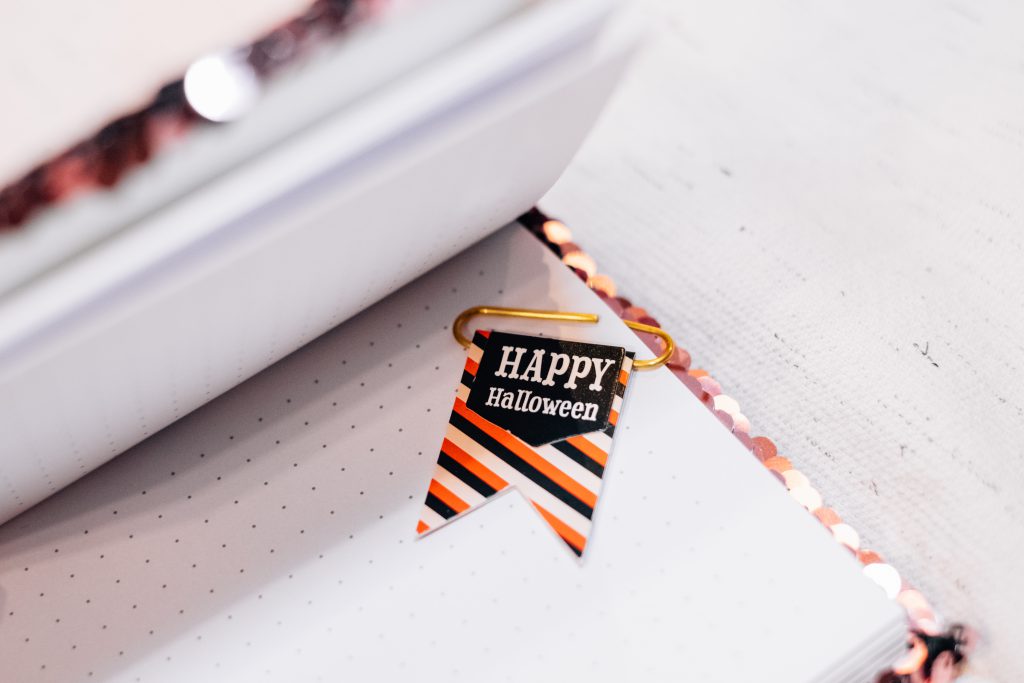 Happy Halloween paperclip in a notebook 2 - free stock photo