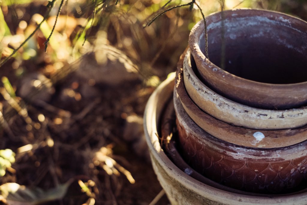 Old clay flower pots 4 - free stock photo