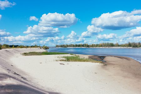 Sandy beach at the river 3 - free stock photo