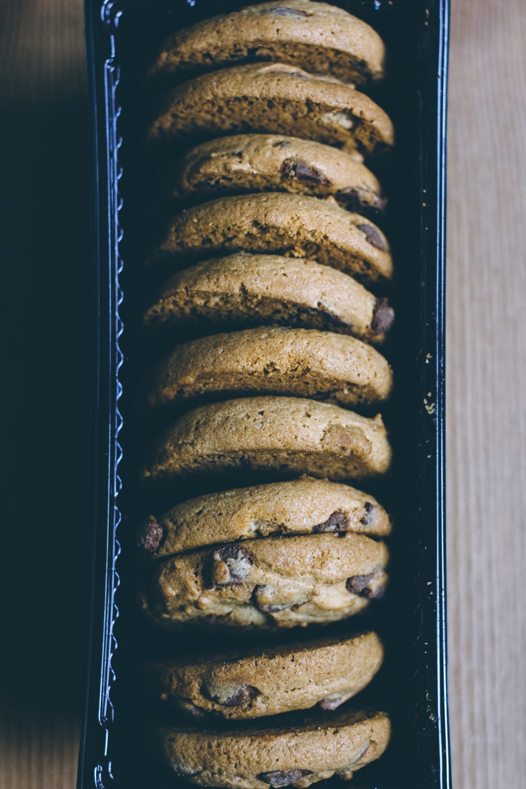 Chocolate chip cookies in a box 2 - free stock photo