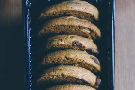 Chocolate chip cookies in a box 2 - free stock photo