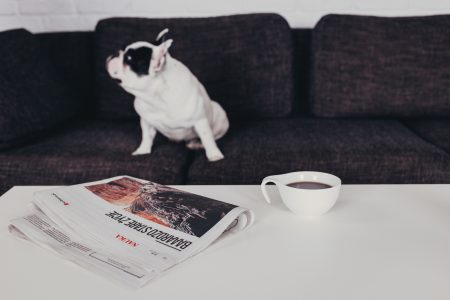 Cup of coffee and a newspaper on the table 3 - free stock photo
