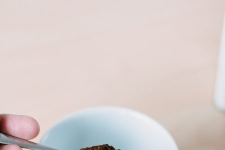 Ground coffee in a spoon 2 - free stock photo