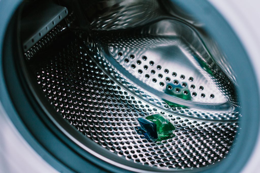 Laundry detergent pod inside a washing machine 2 - free stock photo