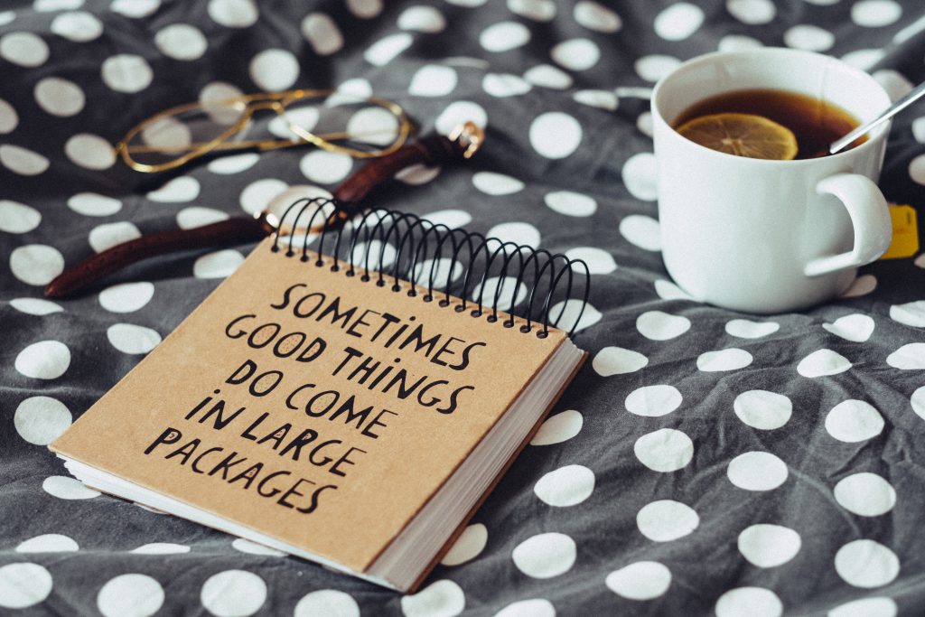 Good things notebook - free stock photo