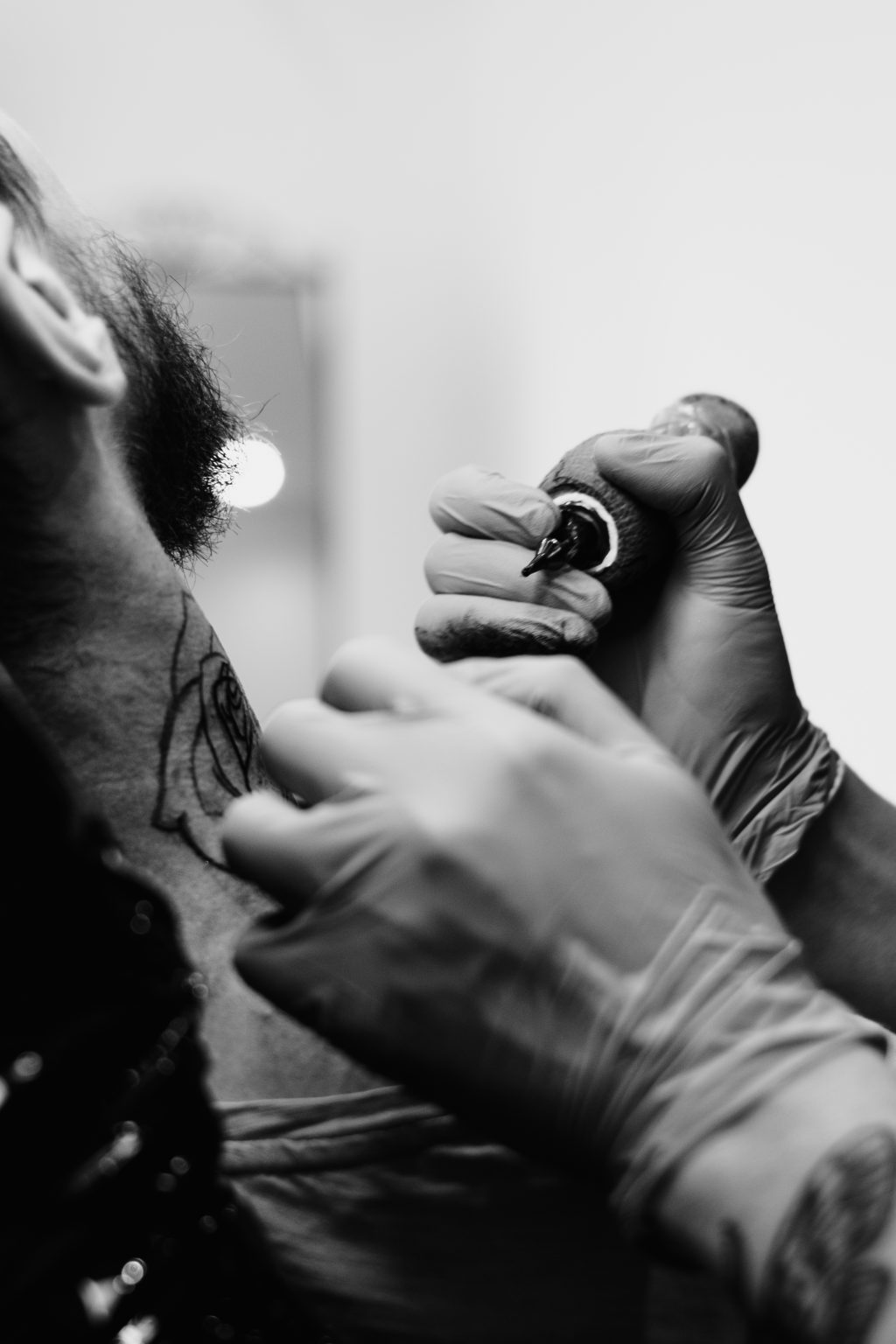 Tattoo artist at work 5 - free stock photo