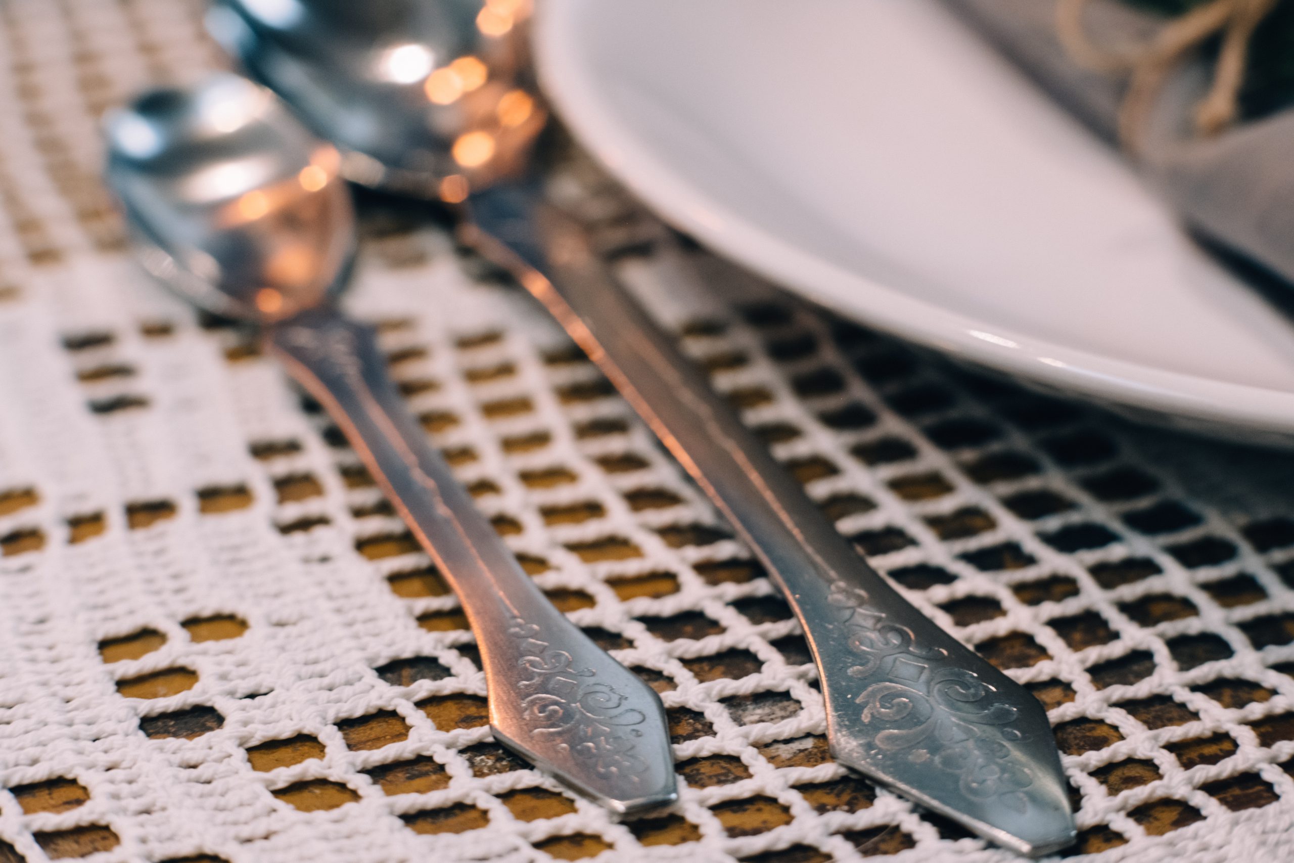 Decorative cutlery closeup Free stock photo