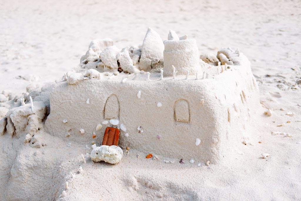 A sandcastle - free stock photo