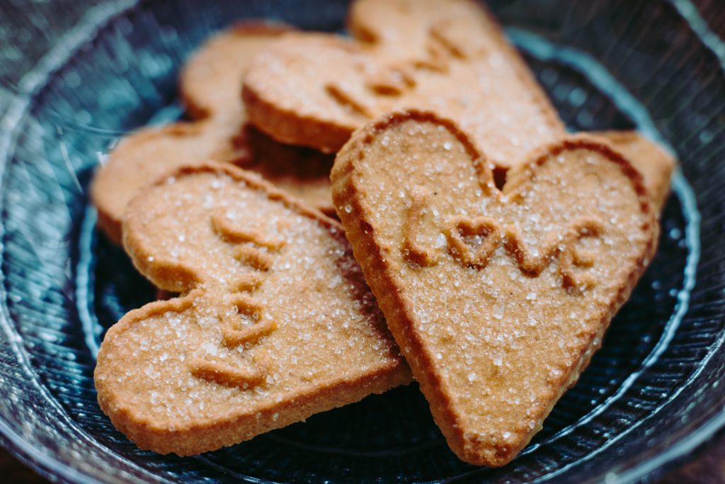 Heart-shaped cookies 2 - free stock photo