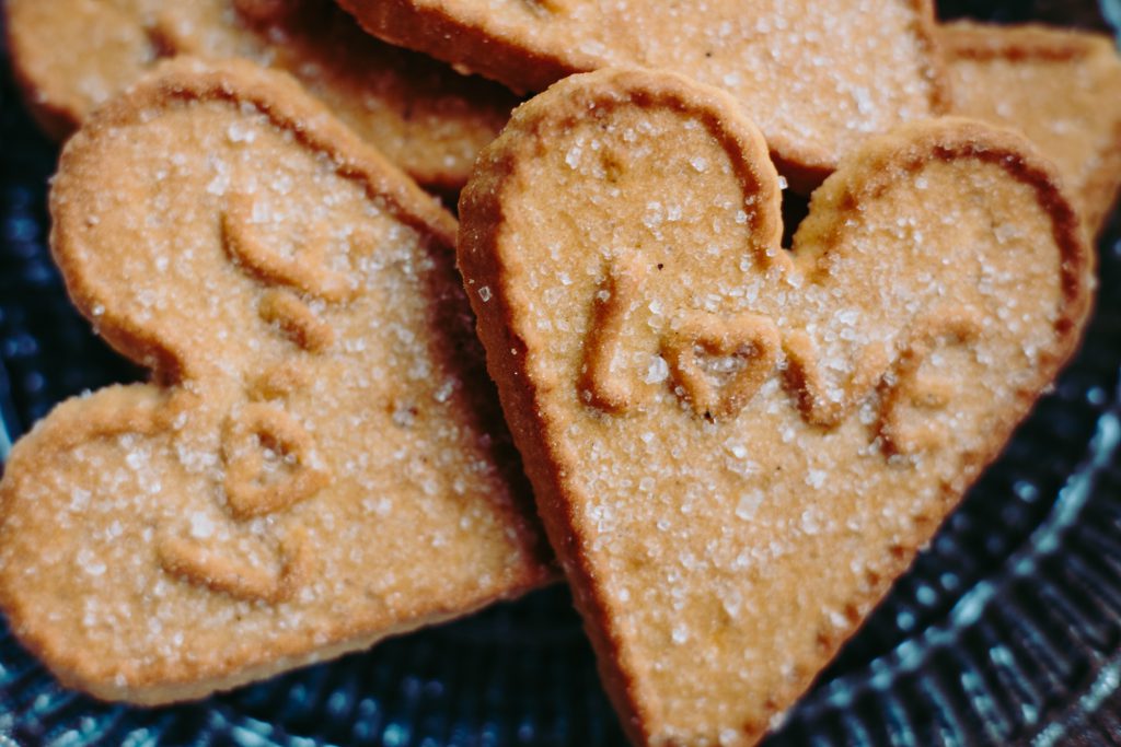 Heart-shaped cookies 3 - free stock photo