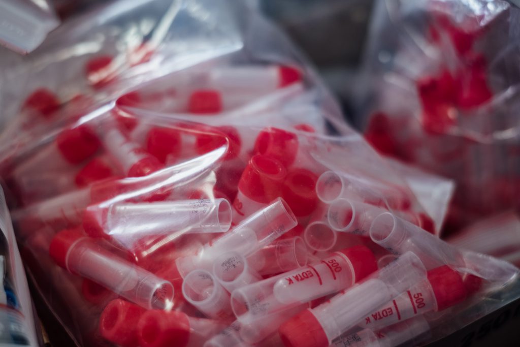 Blood sample vials 2 - free stock photo