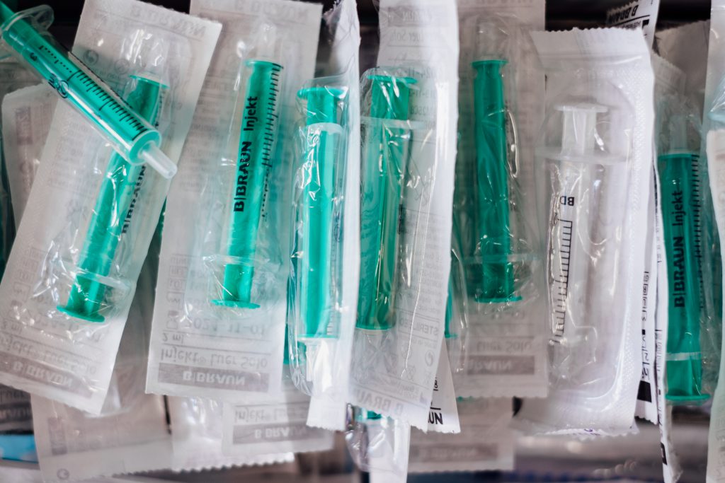 Disposable sterile syringes - free stock photo