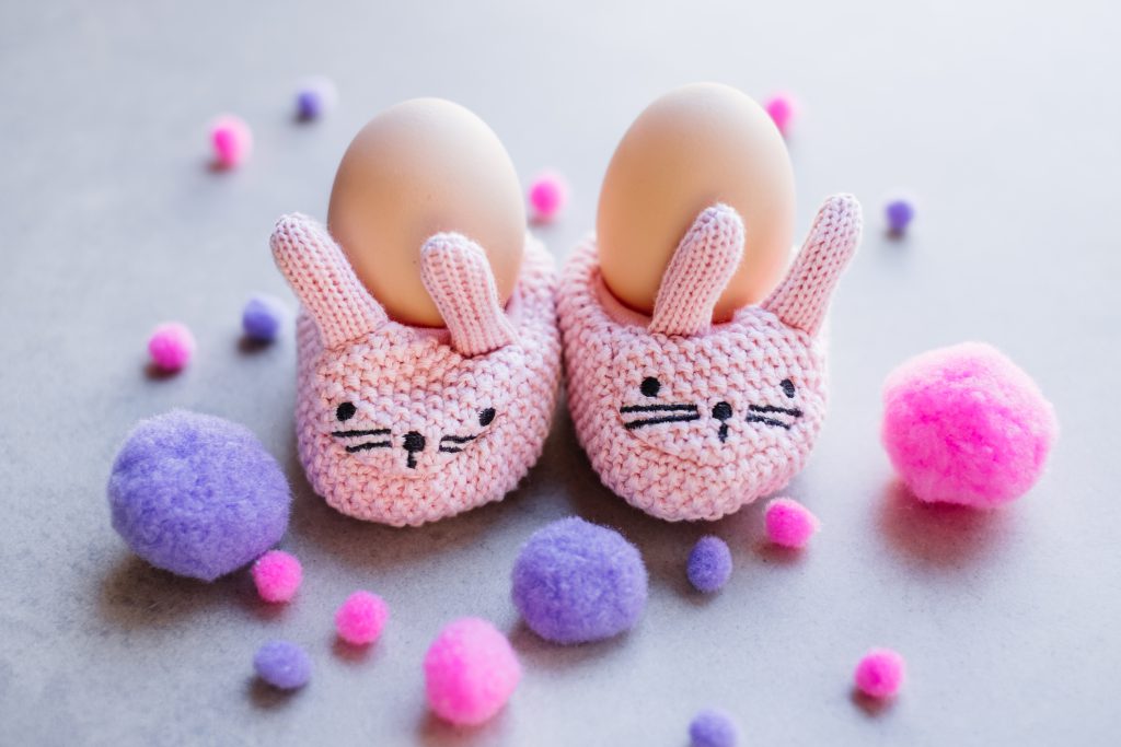 Knitted Easter Bunnies - free stock photo