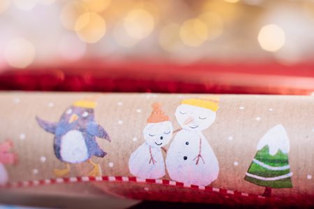 Christmas wrapping paper - free stock photo
