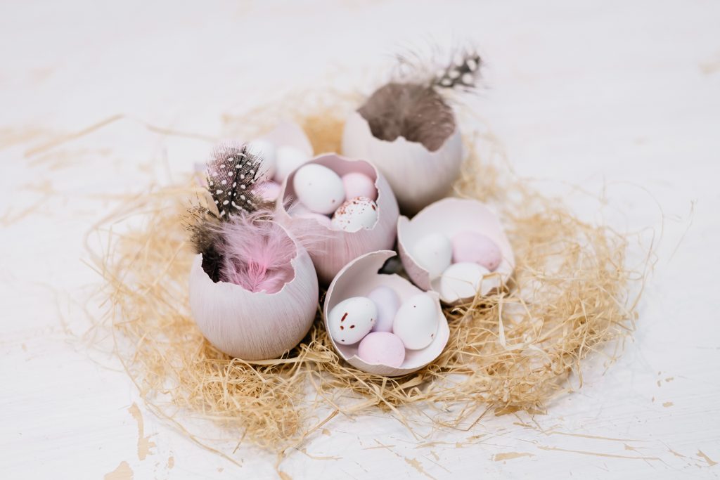 Egg shells Easter table decoration 3 - free stock photo