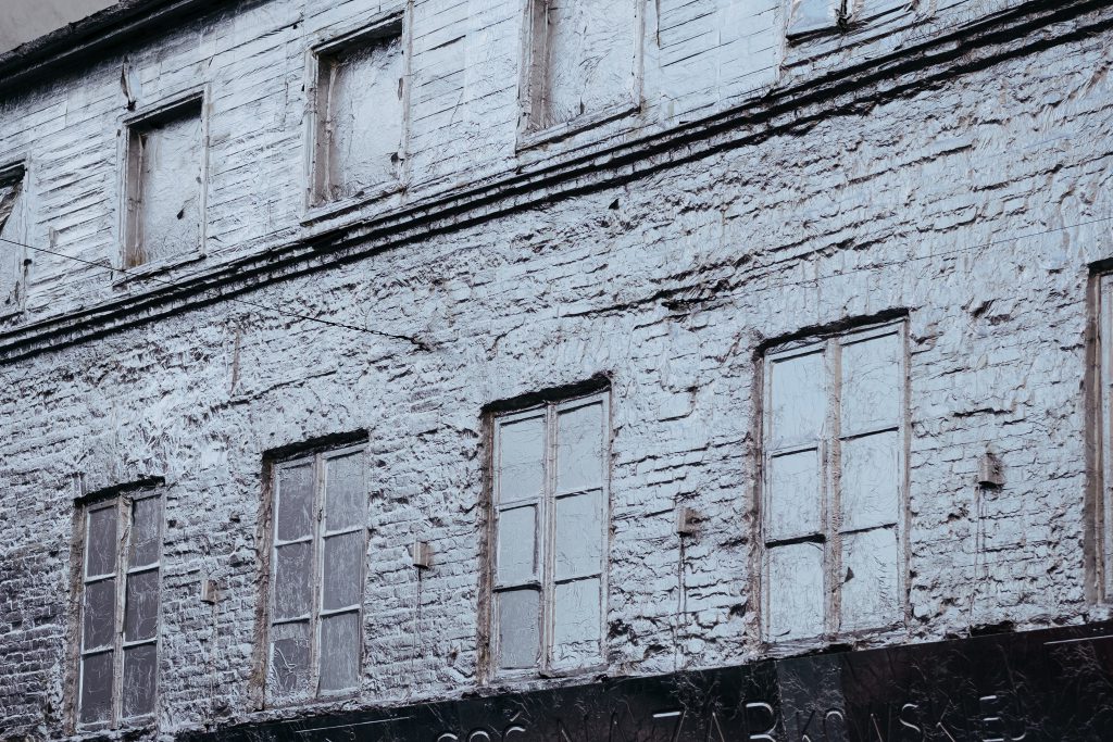 Building wrapped in a foil - free stock photo