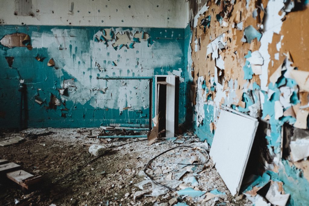 Abandoned ruined building interior 2 - free stock photo