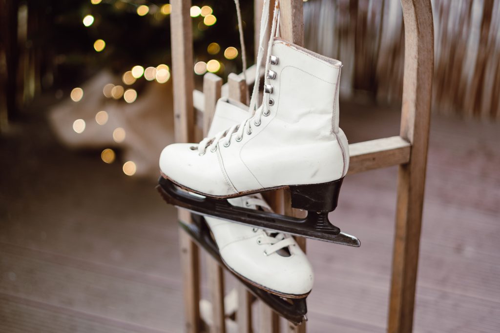 Vintage ice skates on a wooden sled 6 - free stock photo