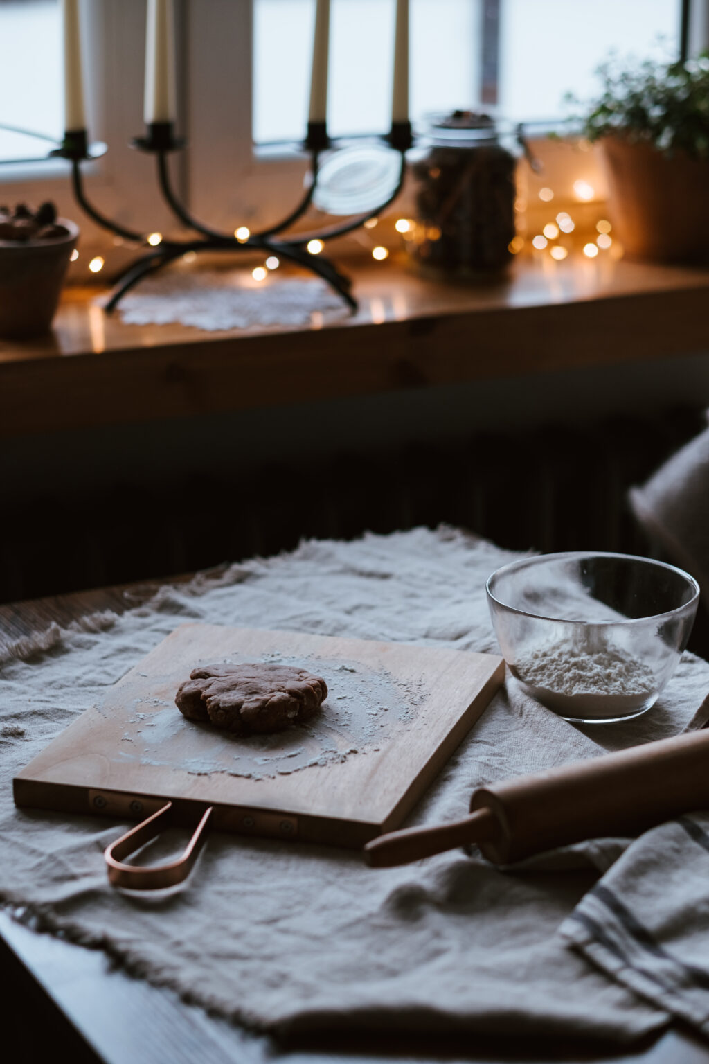 Gingerbread dough on a wooden cutting board 2 - free stock photo