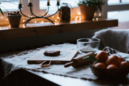 Gingerbread dough on a wooden cutting board 4 - free stock photo