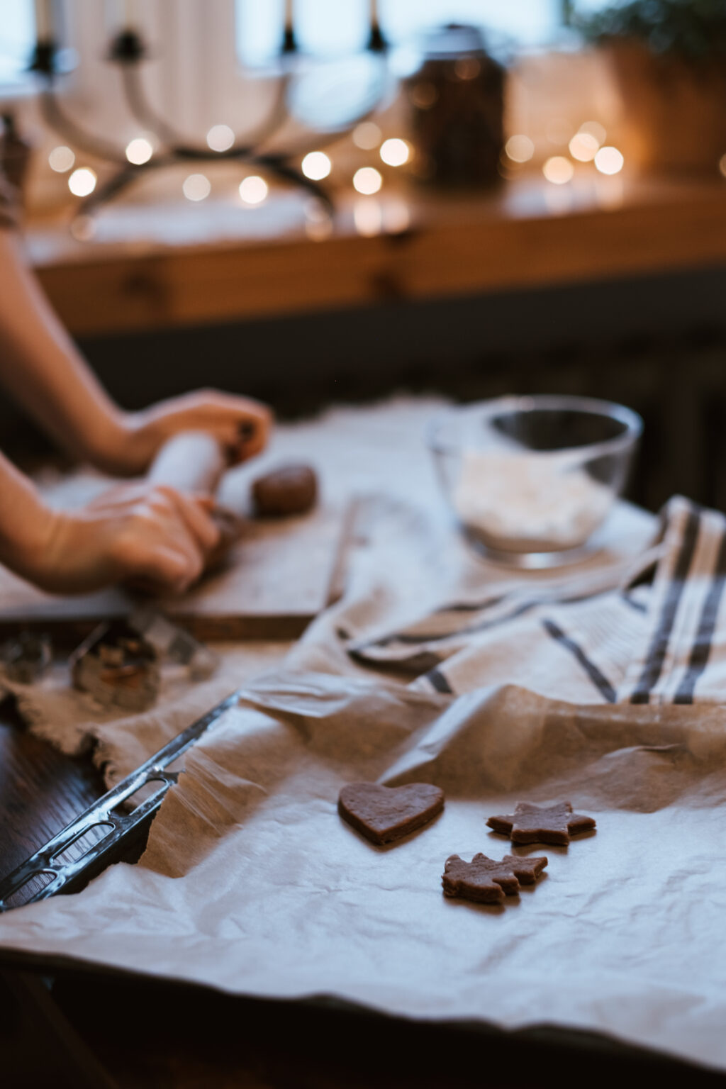 Rolling out gingerbread dough 4 - free stock photo