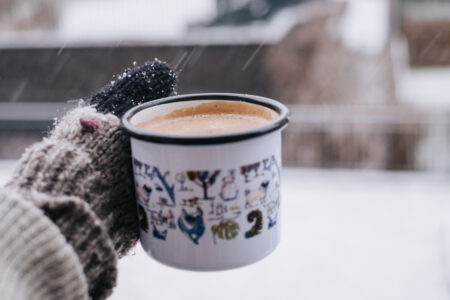 Hot chocolate in a metal mug 2 - free stock photo