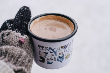 Hot chocolate in a metal mug 3 - free stock photo