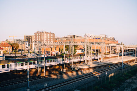 City railway station overview - free stock photo