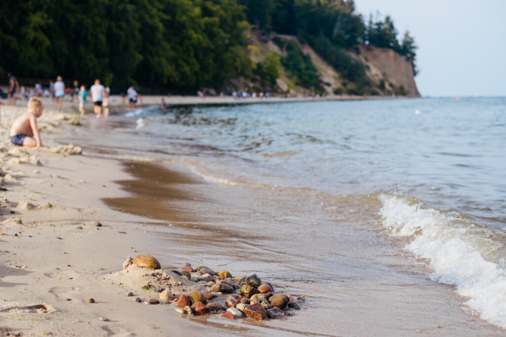 Pile of rocks a the beach - free stock photo