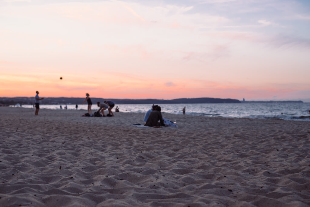 Sunset at seashore 5 - free stock photo