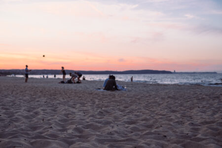 Sunset at seashore 5 - free stock photo