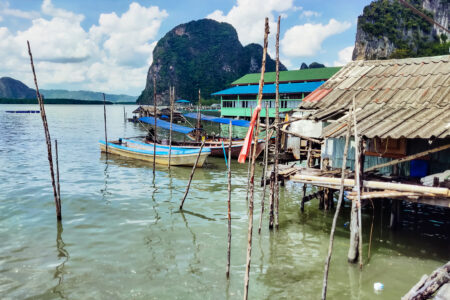 Tour boat harbor in Thailand - free stock photo