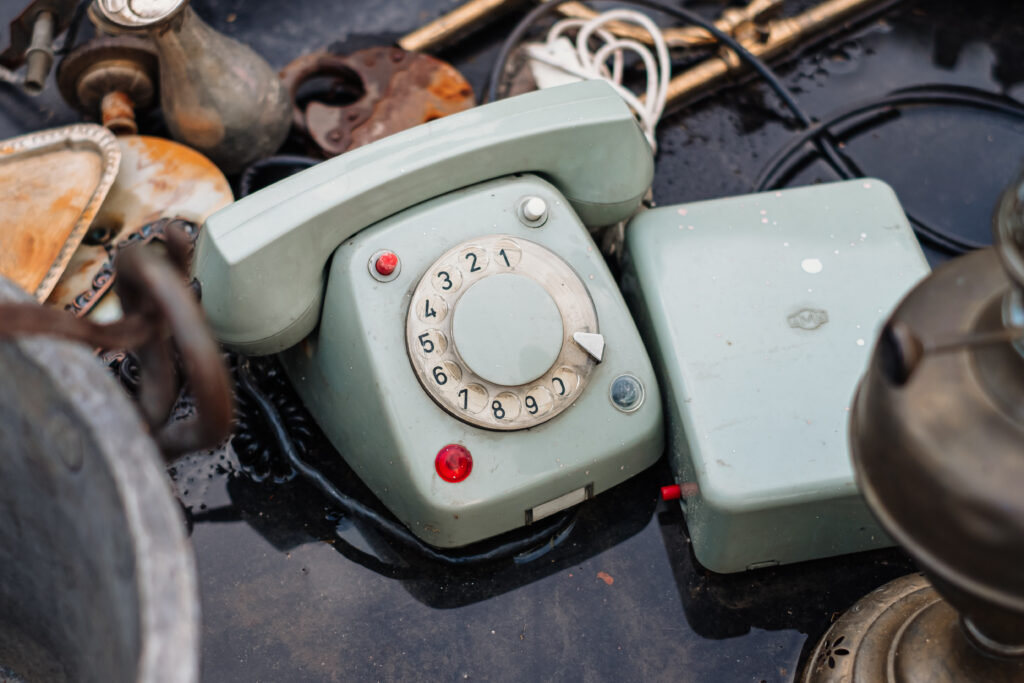 Old vintage land line telephone at a flea market 2 - free stock photo