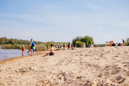 Sandy beach at the river 4 - free stock photo