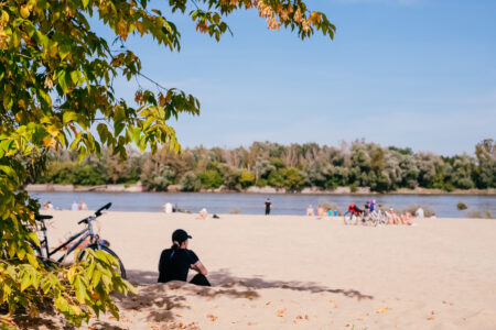Sandy beach at the river 6 - free stock photo